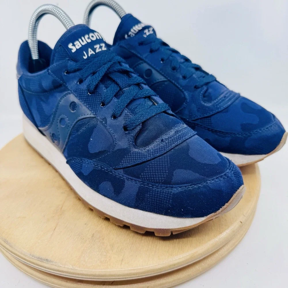 Saucony Jazz  Originals Sneakers Womens 8 Navy Blue  Camo Retro Casual Shoes